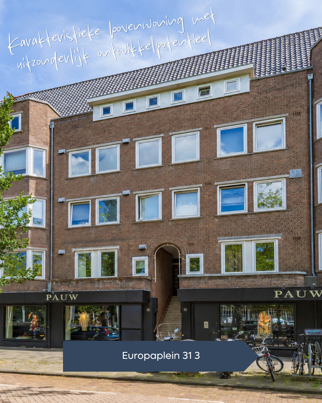 𝐓𝐄 𝐊𝐎𝐎𝐏 🏠 Karakter, ruimte én eindeloze mogelijkheden in Amsterdam-Zuid.⁠
⁠
📍 Aan het iconische Europaplein, op steenworp...