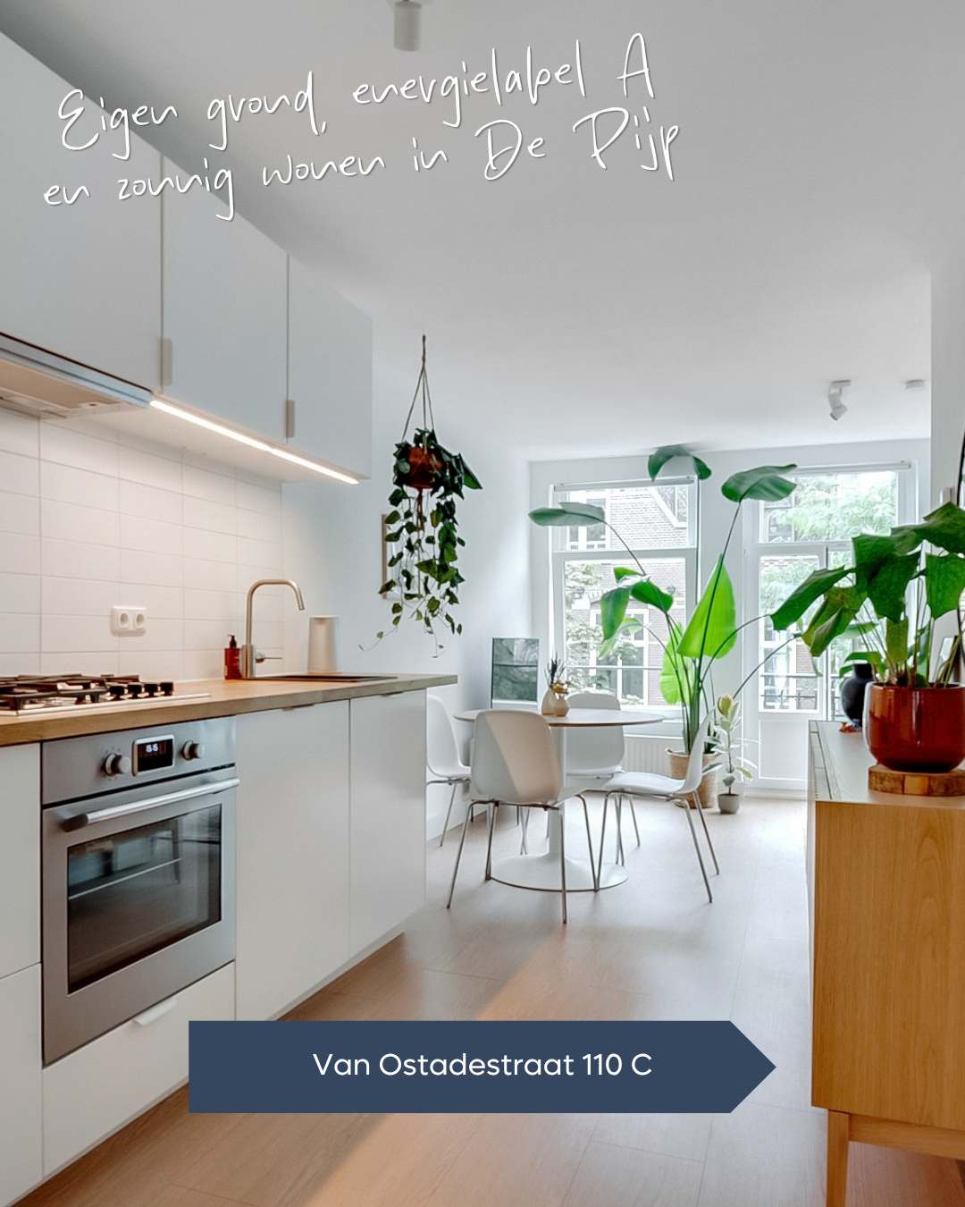 𝐓𝐄 𝐊𝐎𝐎𝐏 🏠 Een zonnige plek midden in De Pijp! ☀️⁠
⁠
Aan de Van Ostadestraat 110 C woon je in dit fijne 2-kamerappartement,...