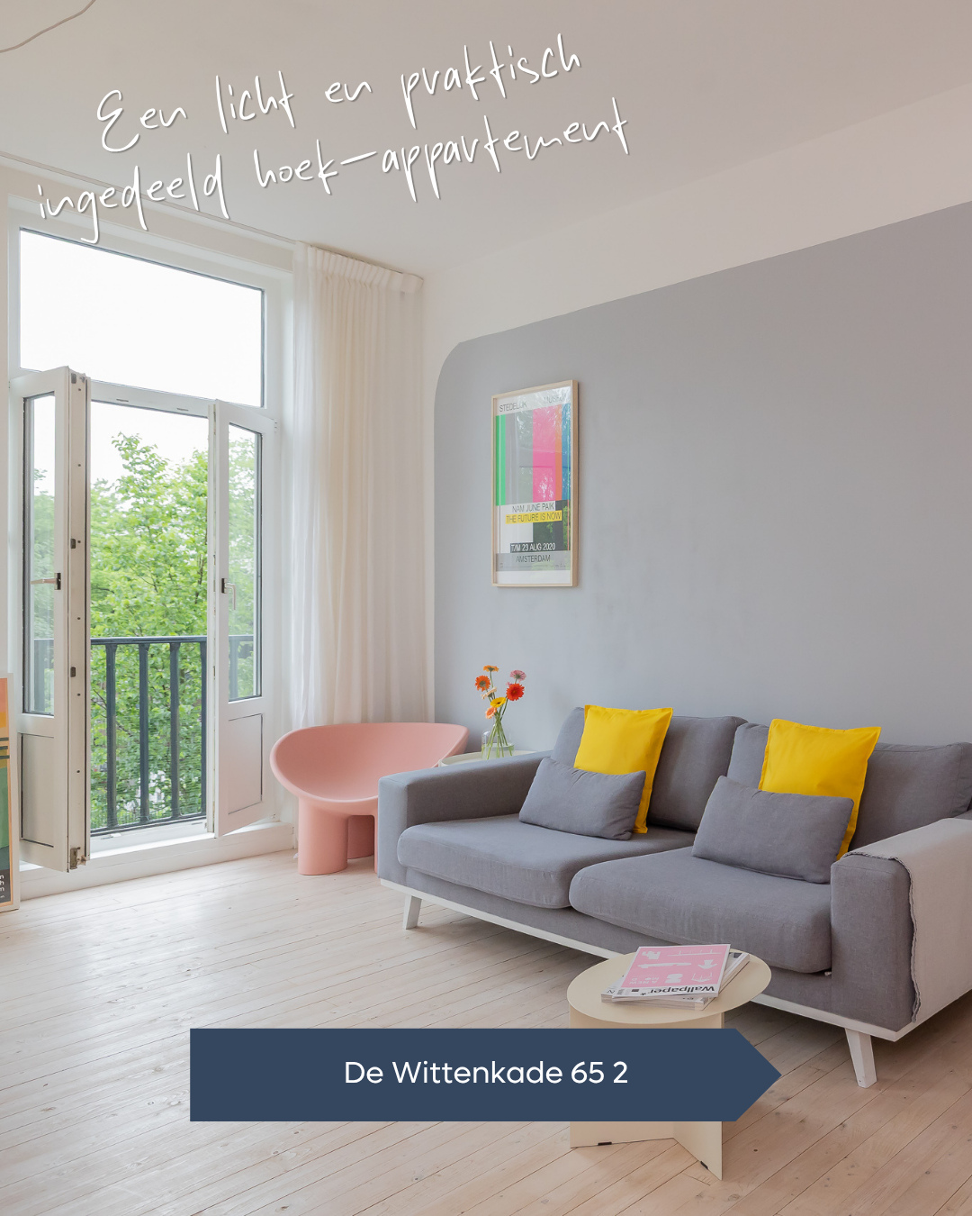 𝐓𝐄 𝐊𝐎𝐎𝐏 🏠 Wonen aan het water in de geliefde Staatsliedenbuurt!⁠
⁠
Dit lichte hoekappartement van ca. 46 m² aan de De...