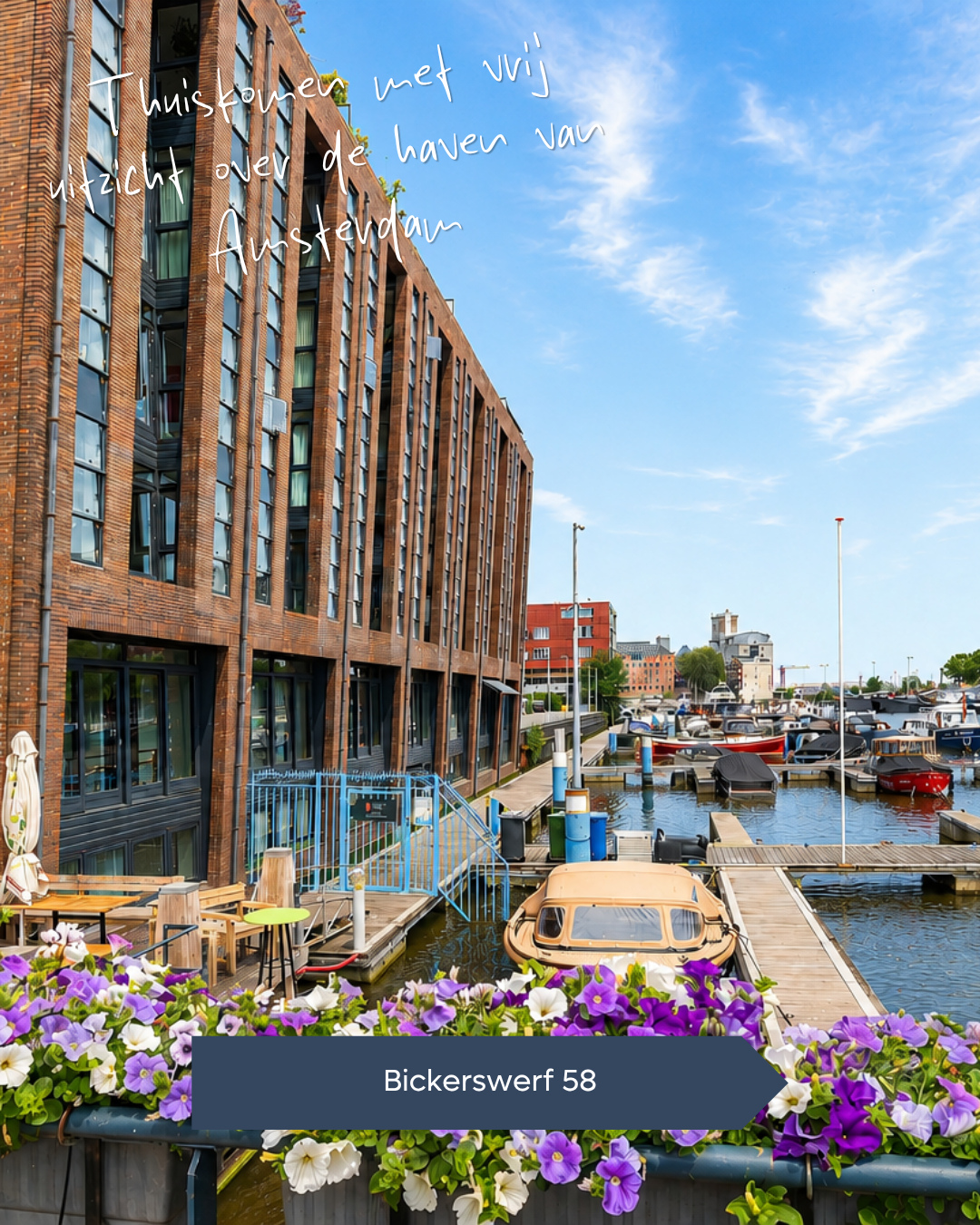 𝐓𝐄 𝐊𝐎𝐎𝐏 🏠 Luxe 4-kamerappartement van ca. 109 m² op Bickerseiland ✨ met vrij uitzicht over het Westerdok en het IJ. Wonen...