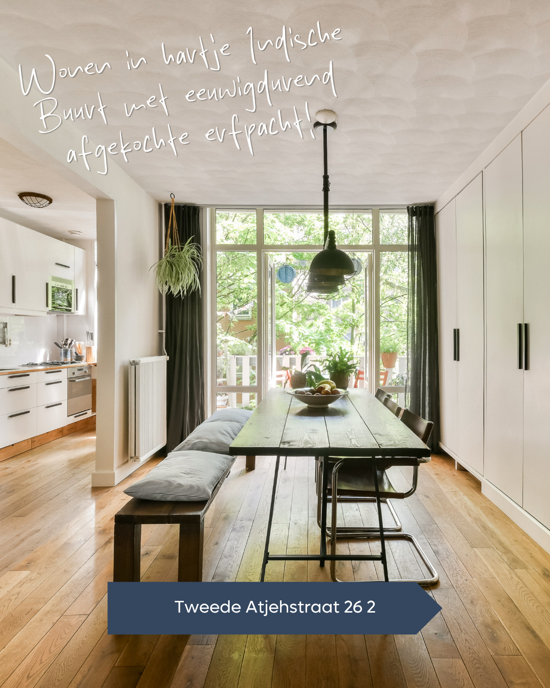 𝐓𝐄 𝐊𝐎𝐎𝐏 🏠 Sfeervol en licht 2-kamerappartement van ca. 59 m² in de populaire Indische Buurt in Amsterdam-Oost 🌿. Gelegen...