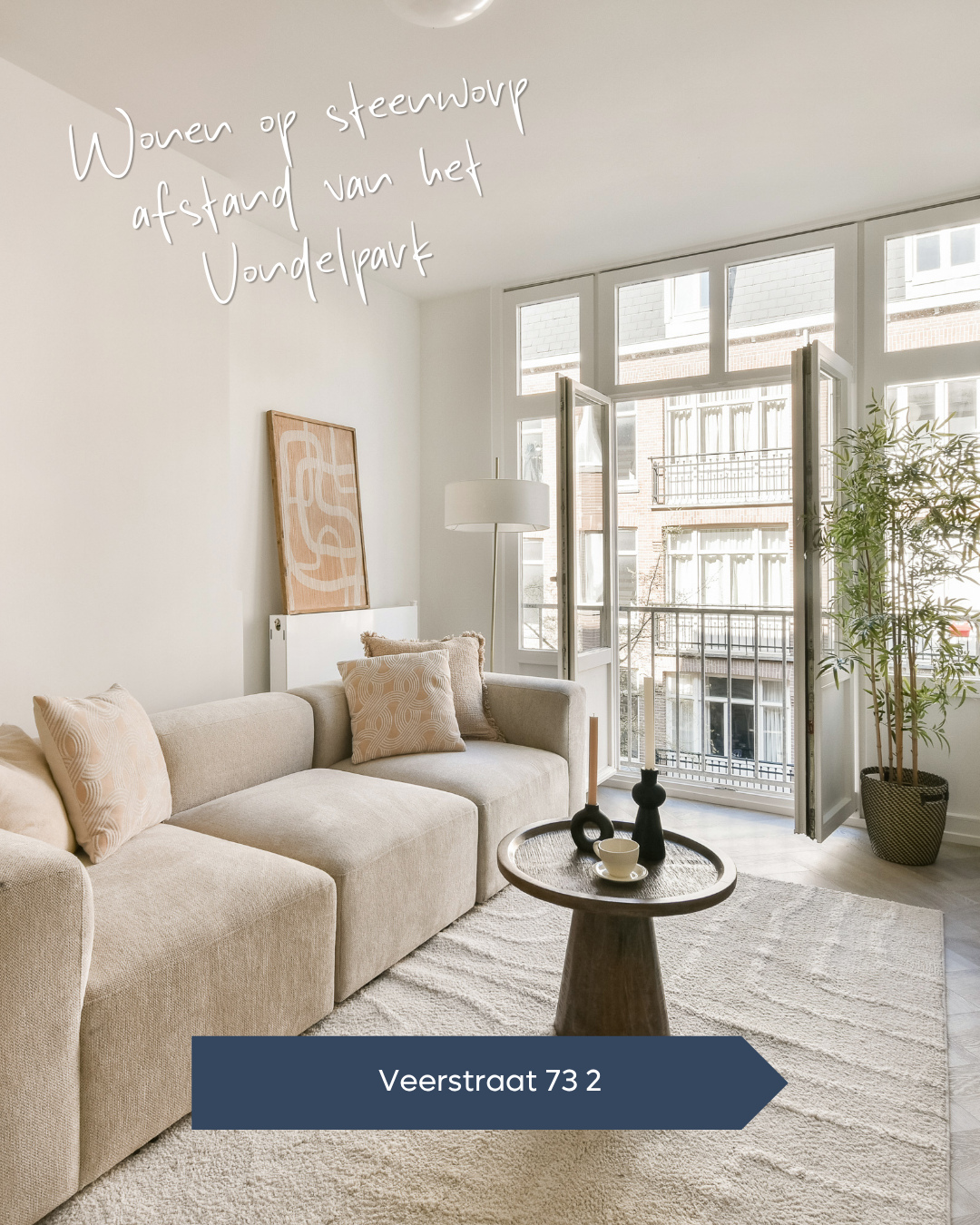 𝐓𝐄 𝐊𝐎𝐎𝐏 🏡 Wonen op een toplocatie in de populaire Schinkelbuurt, op steenworp afstand van het Vondelpark 🌿⁠
⁠
Aan de...