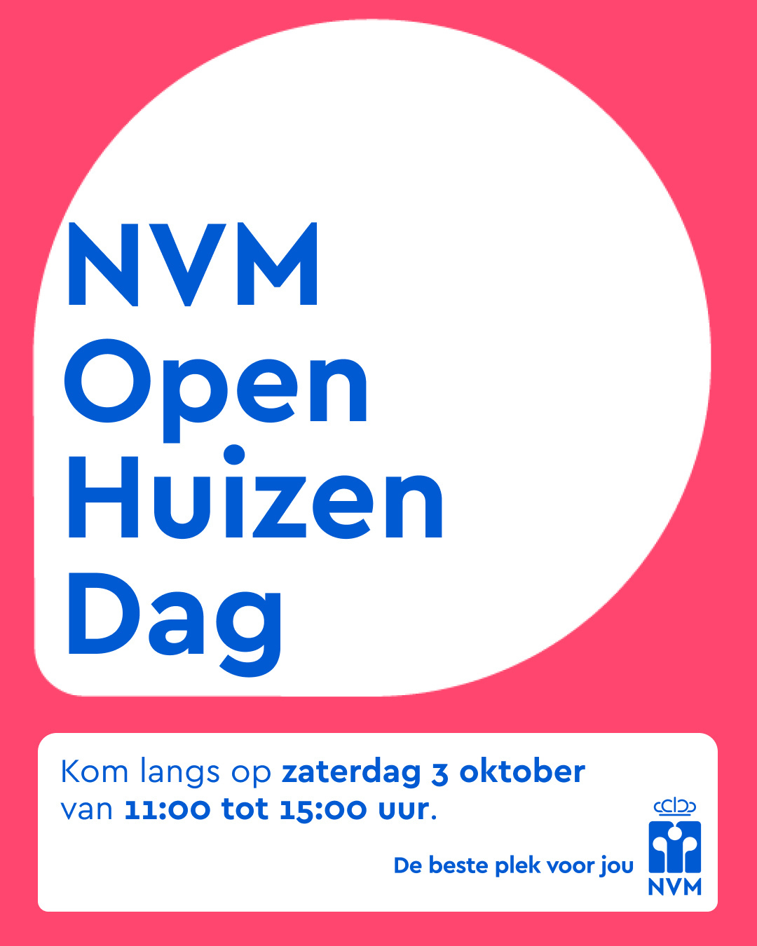 𝗭𝗲𝘁 ‘𝗺 𝗮𝗹𝘃𝗮𝘀𝘁 𝗶𝗻 𝗷𝗲 𝗮𝗴𝗲𝗻𝗱𝗮! 🏡📅⁠
⁠
Op zaterdag 3 oktober is het weer NVM Open Huizen Dag. Een mooie kans om verschillende...