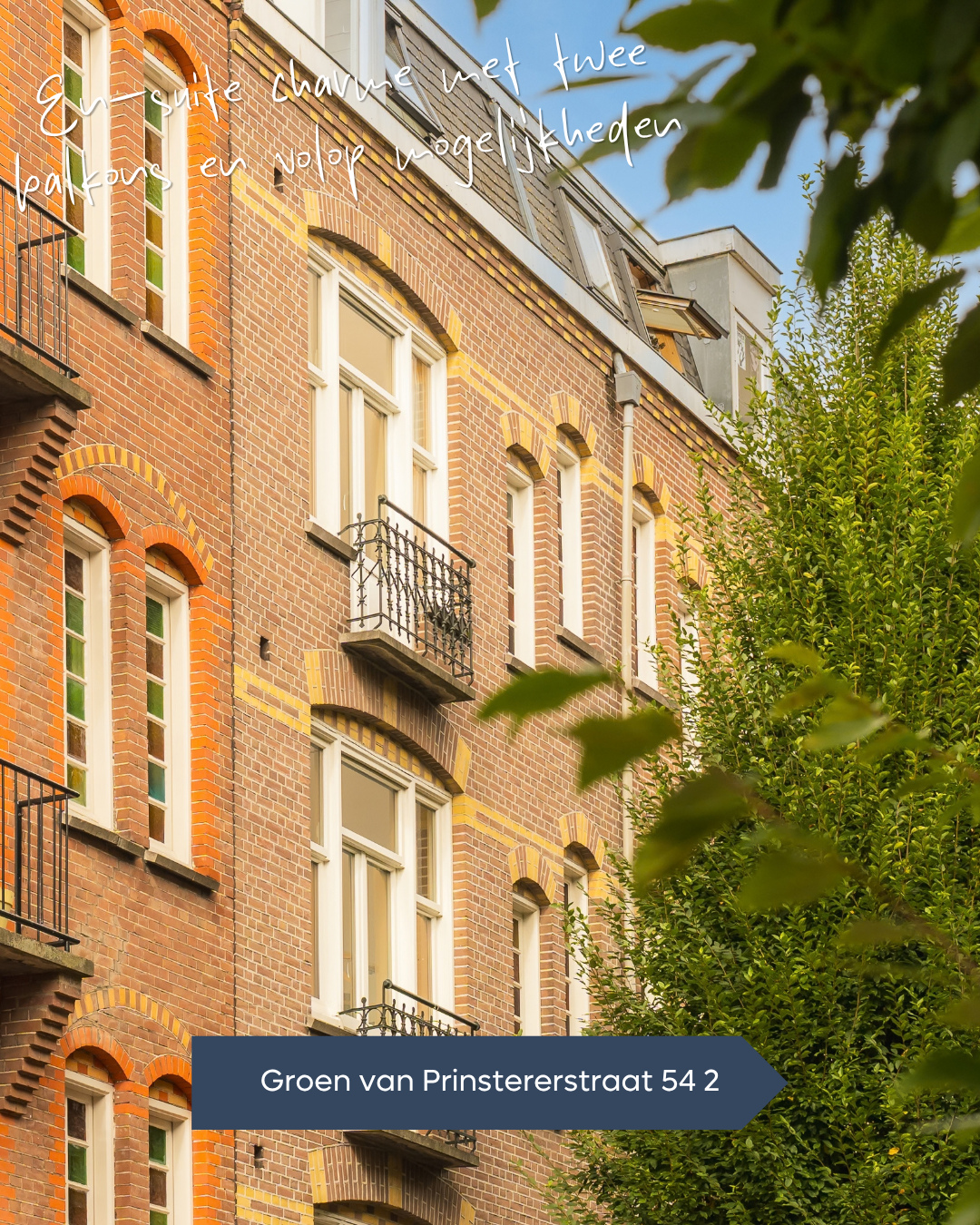𝐓𝐄 𝐊𝐎𝐎𝐏 🏠 Karakter, licht en twee balkons in de Staatsliedenbuurt!⁠
⁠
Aan de Groen van Prinstererstraat 54-2 vind je dit...